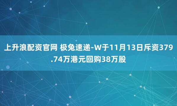 上升浪配资官网 极兔速递-W于11月13日斥资379.74万港元回购38万股